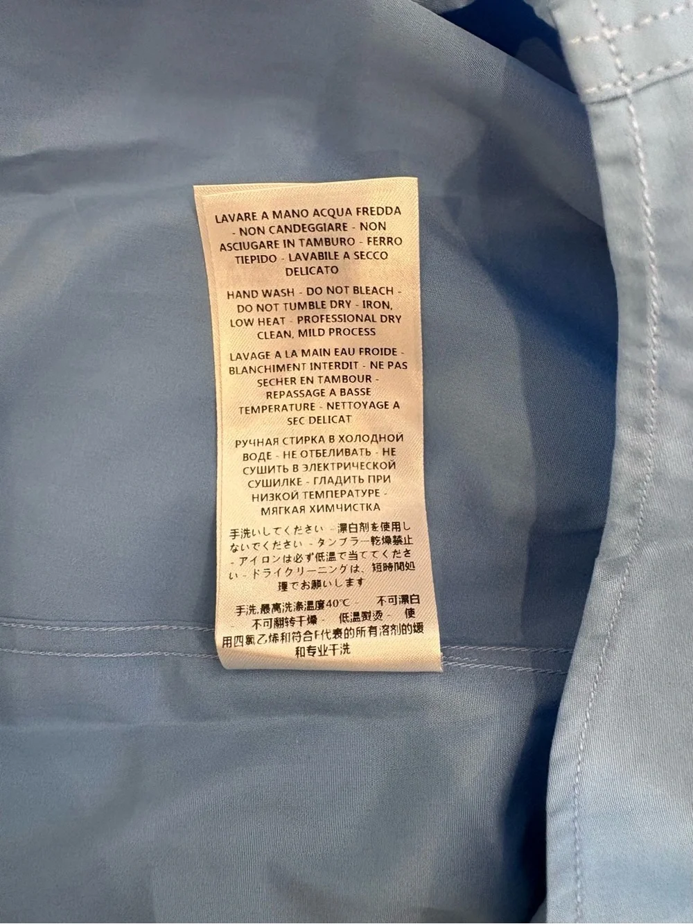 Gucci Sky Blue Long-Sleeve Cotton Dress Shirt